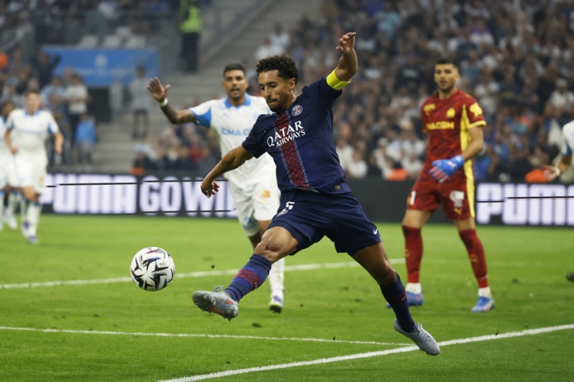 Kapetan PSG Marquinhos bo odsoten zaradi poškodbe